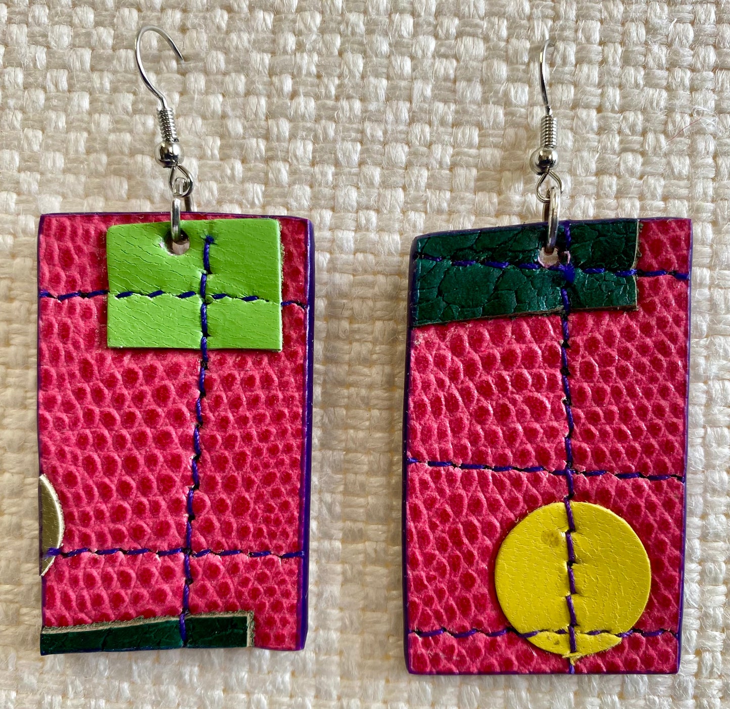 Leather Earrings- Length of the longest side-2 inches