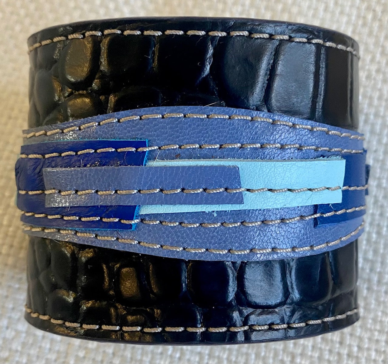 Leather Wrist Cuff -  fits  6-1/4 inch wrist.